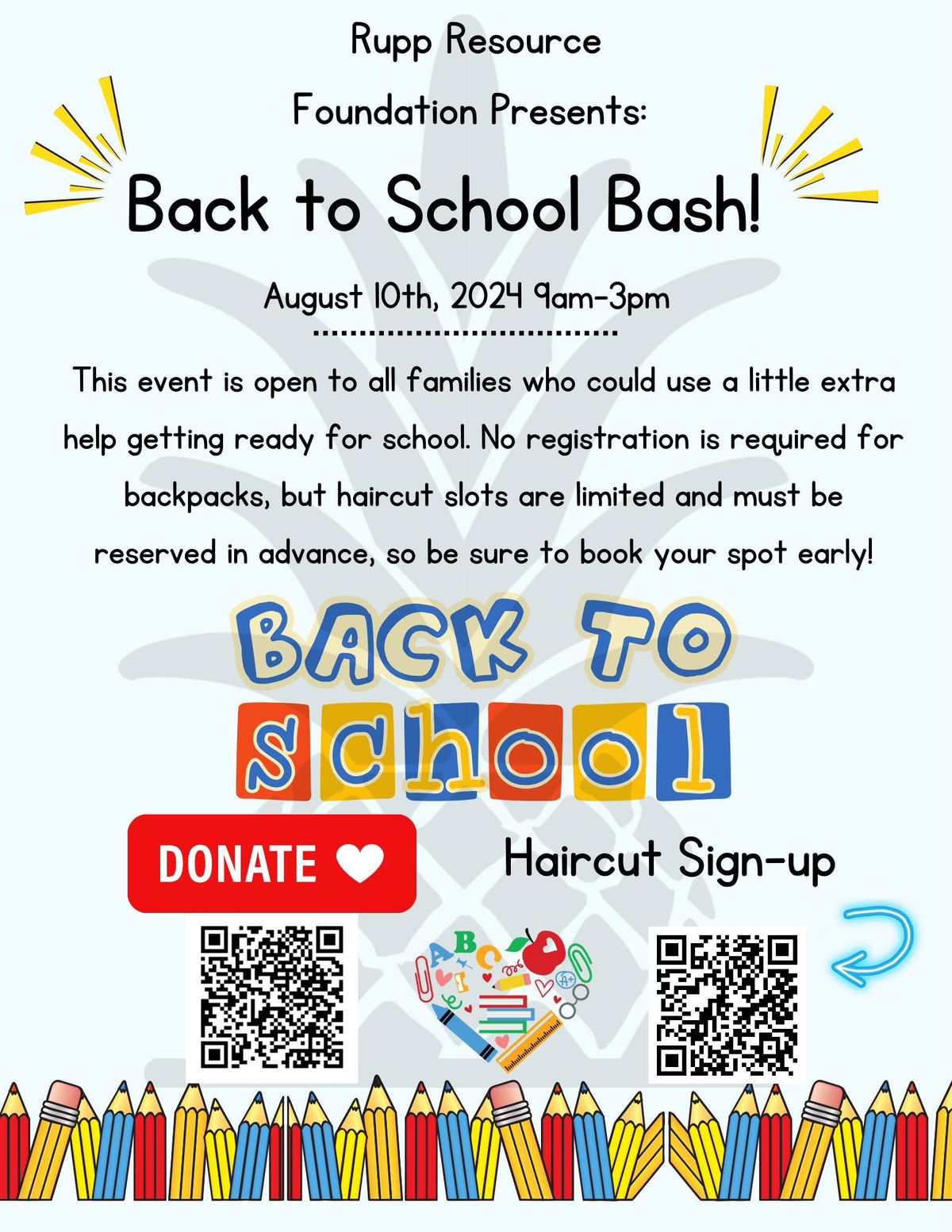 Back to School Bash! FREE Backpacks and Haircuts! 