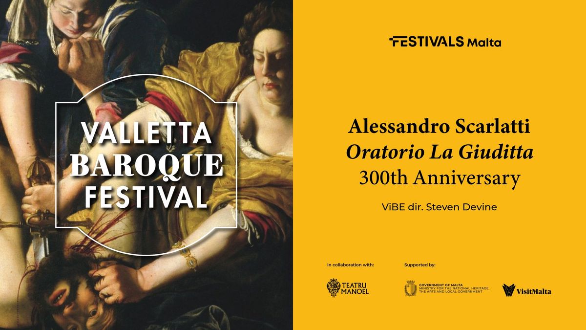 Valletta Baroque Festival 2025 | Alessandro Scarlatti Oratorio La Giuditta 300th Anniversary