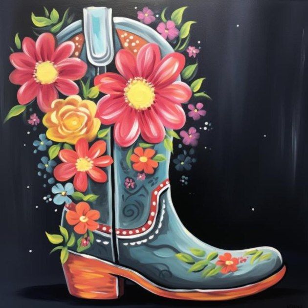 "Boot Scootin' Beauty" In-Studio Paint Party!