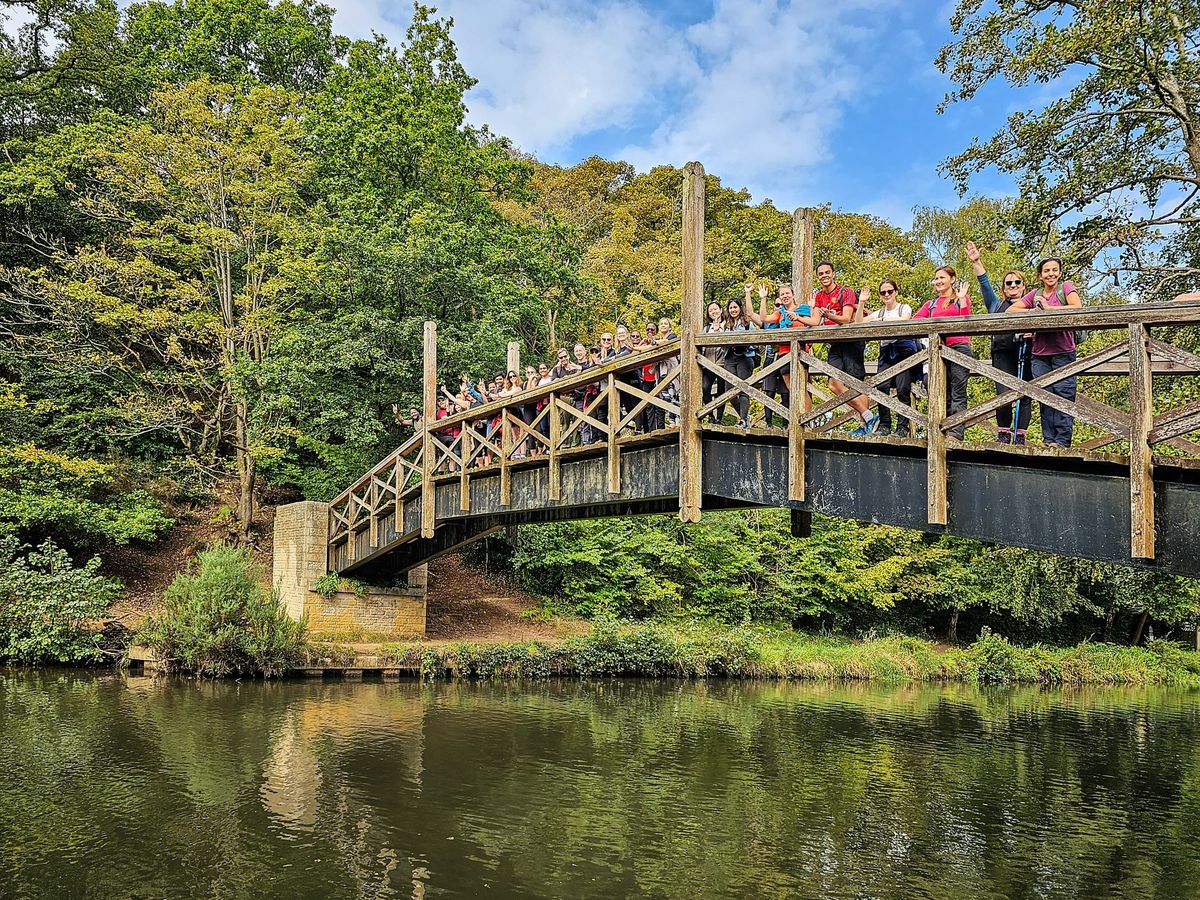 HIKE 18km Canals, Sandy Trails and Medieval Churches of the Surrey Hills Woods