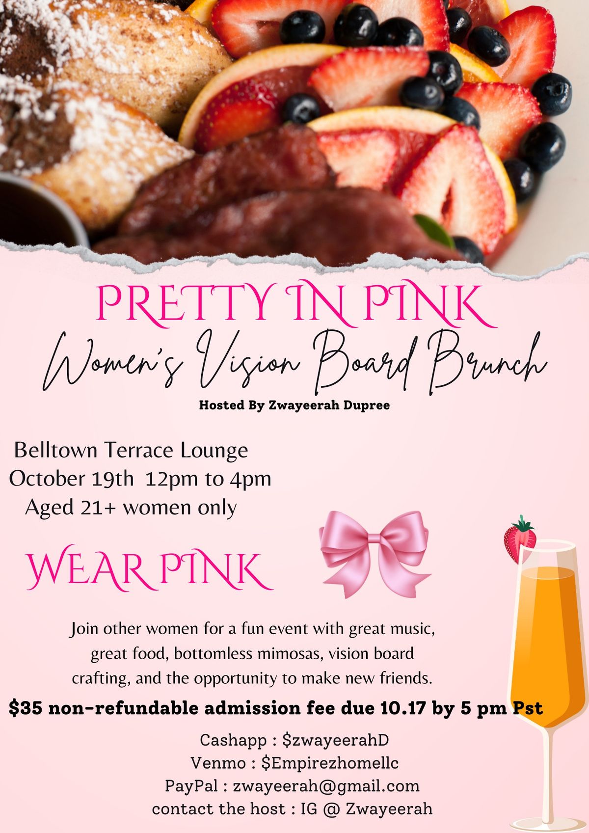 Pretty In Pink Vision Board Brunch?