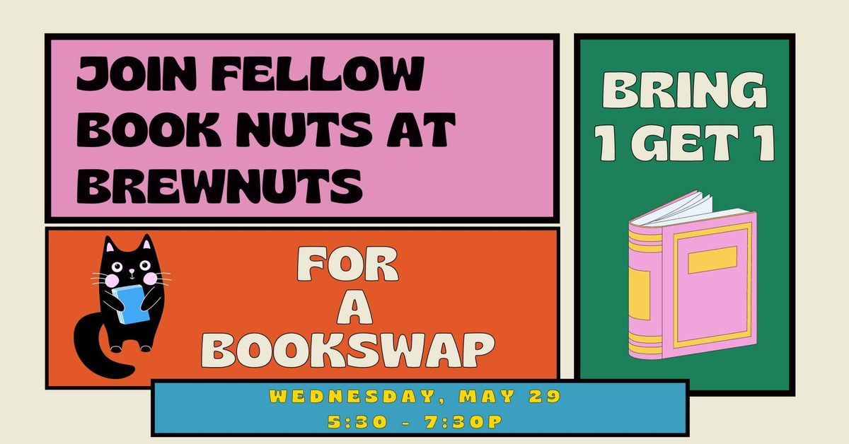 Hey Book Nuts, join us at Brewnuts for a Book Swap! 