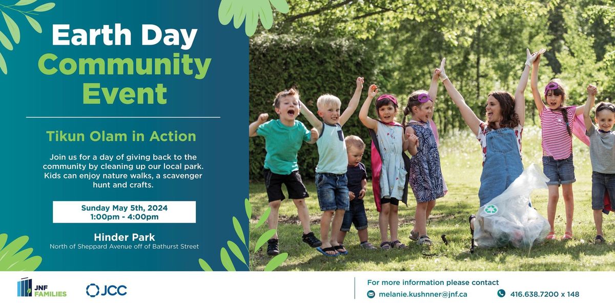 JNF Toronto Families: Community Earth Day (NEW Date)