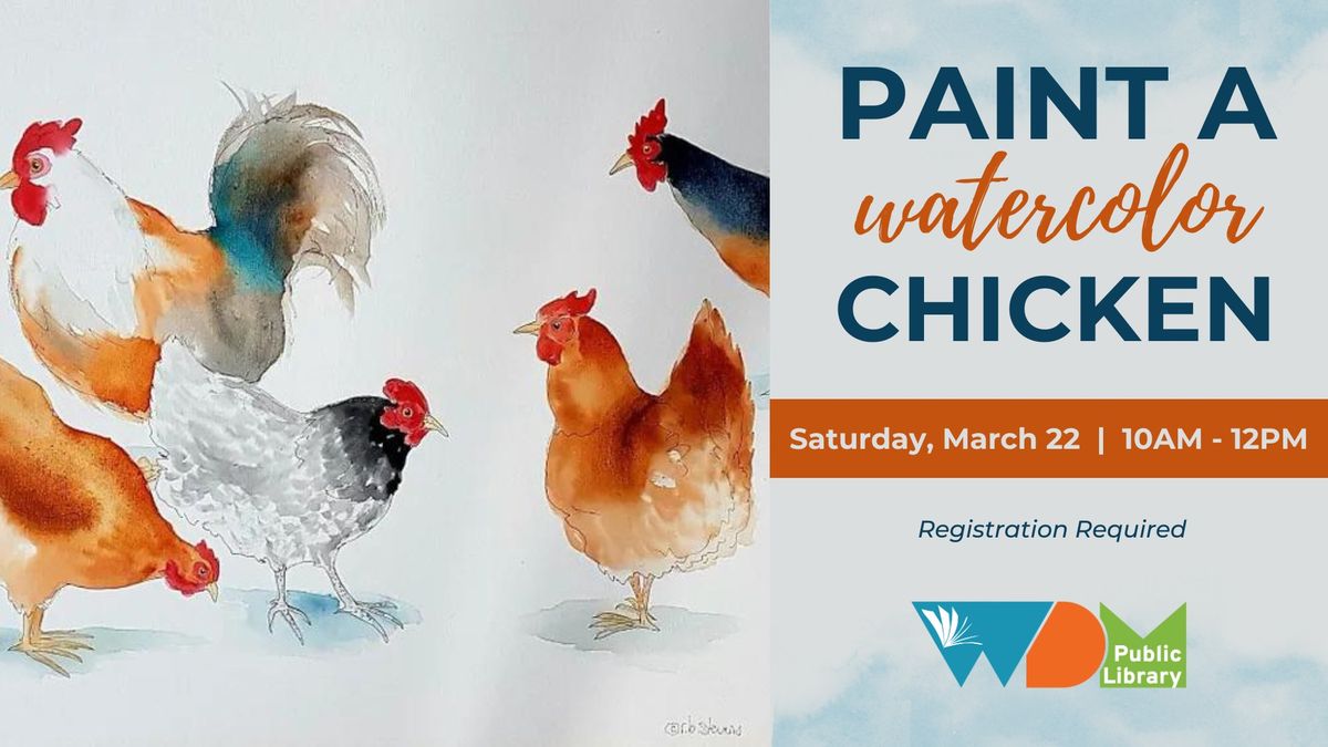 Paint a Watercolor Chicken