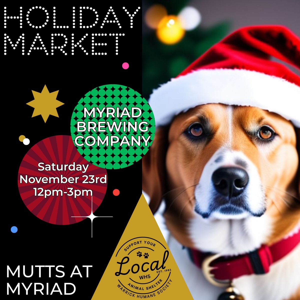 Mutts At Myriad Holiday Market\u2728