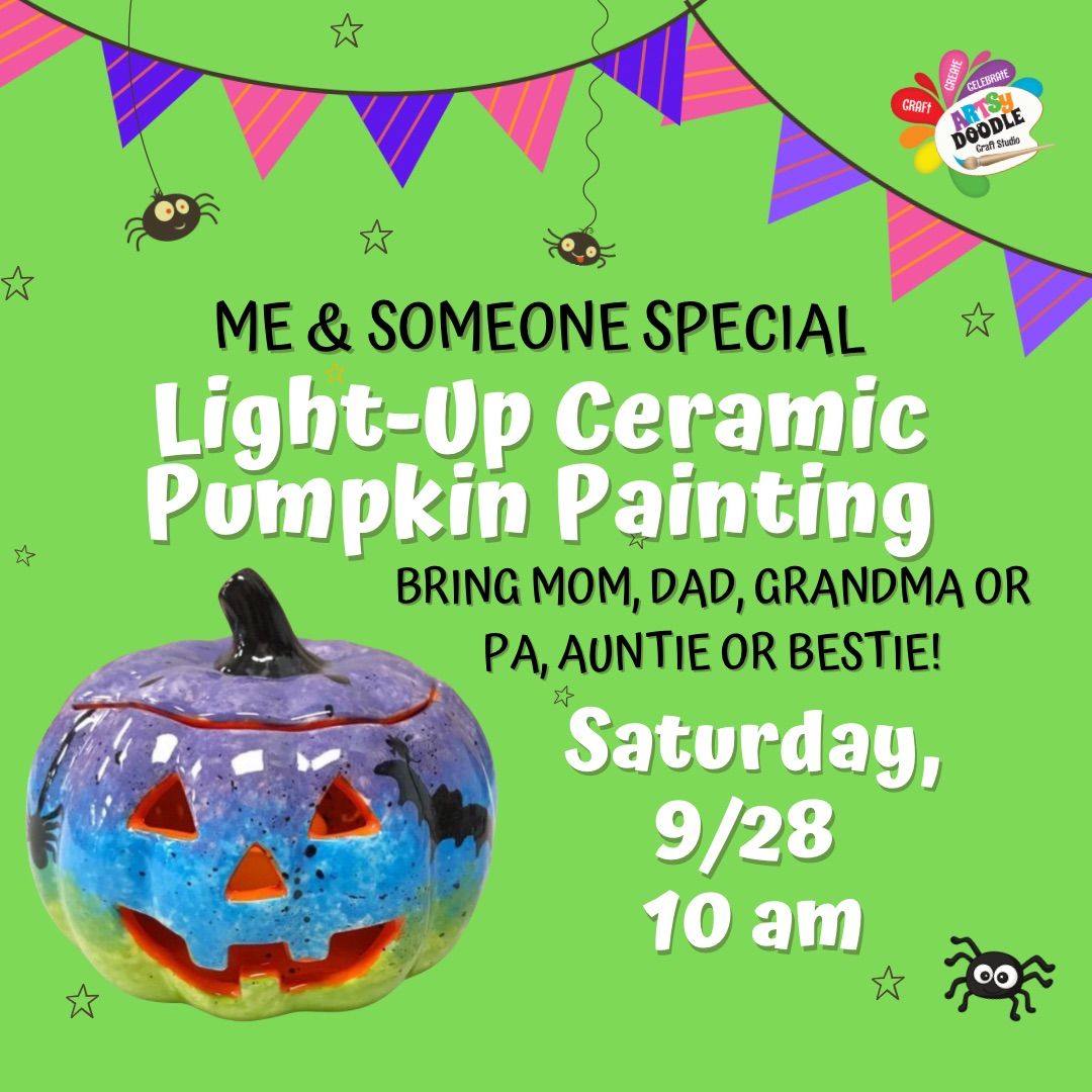 Mommy & Me Light-up Ceramic Pumpkin Painting