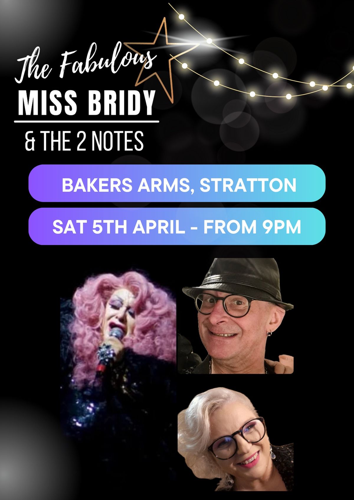 The Bakers Arms presents the fabulous Miss Bridy & the 2 notes 