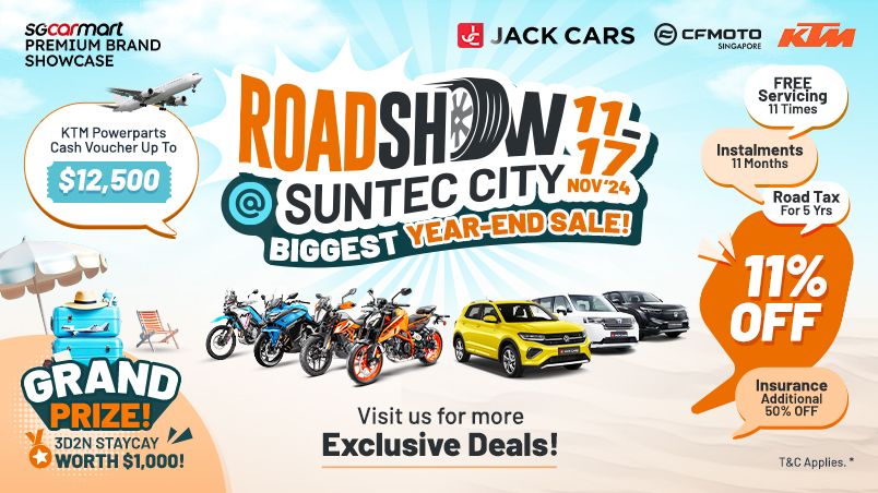 Jack Cars x Sgcarmart Roadshow at Suntec City