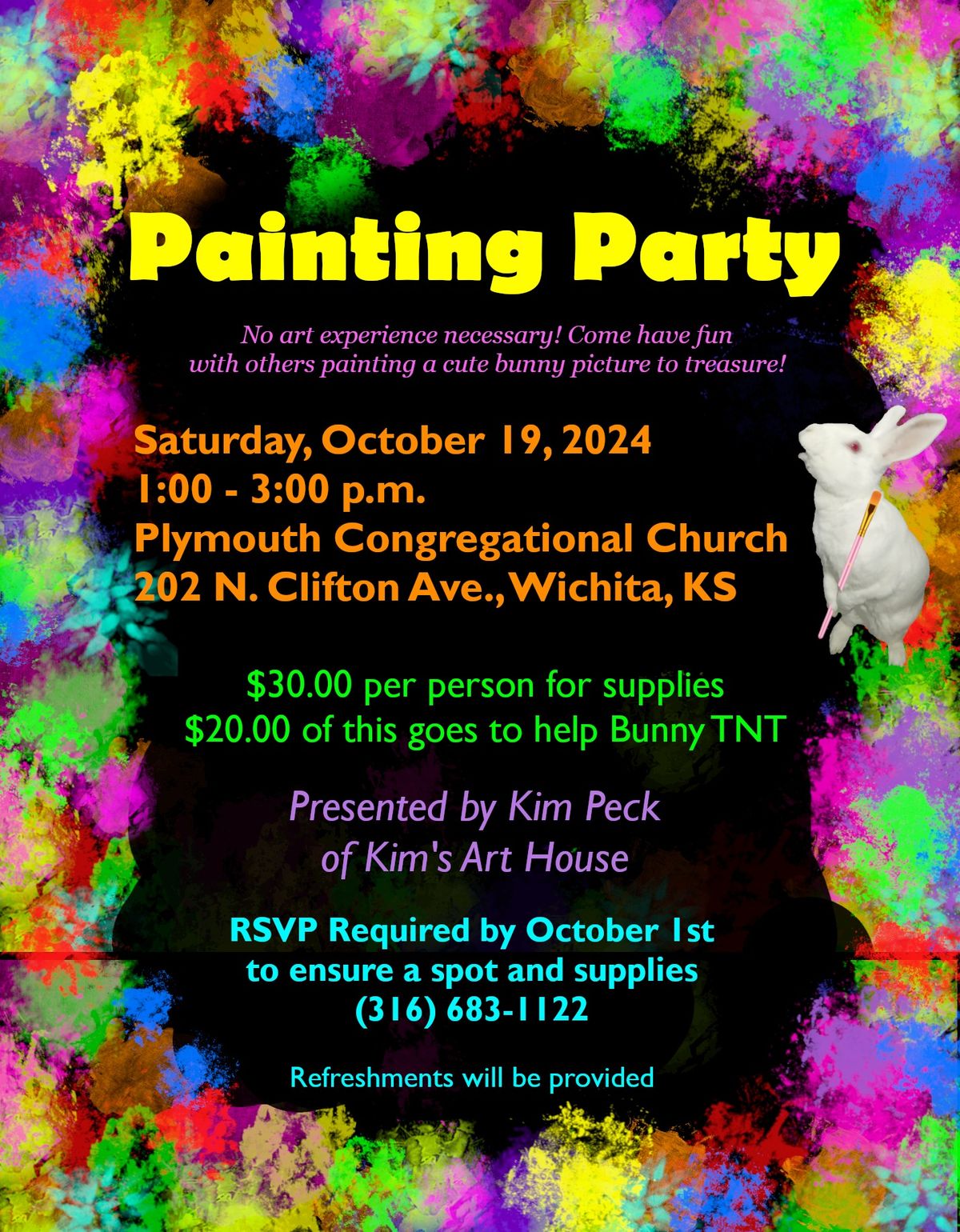 Painting Party - Paint a Cute Bunny Painting