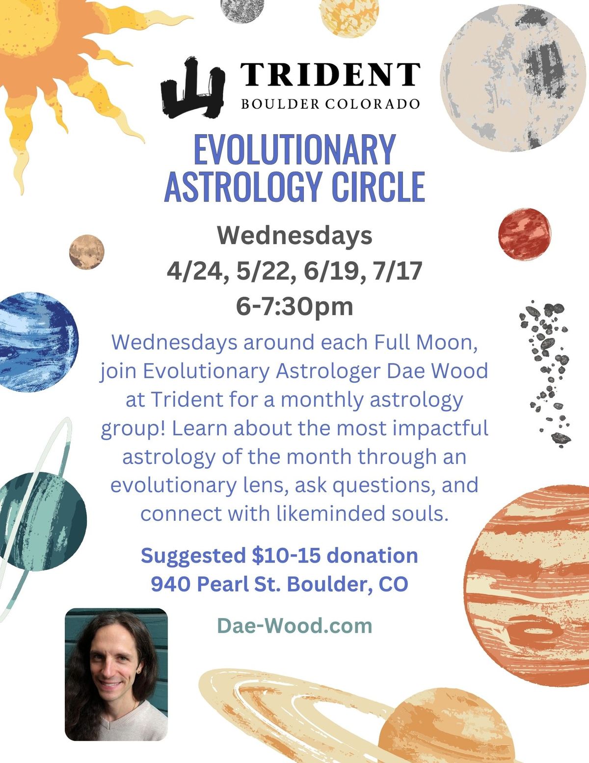 Evolutionary Astrology Circle in Boulder, CO