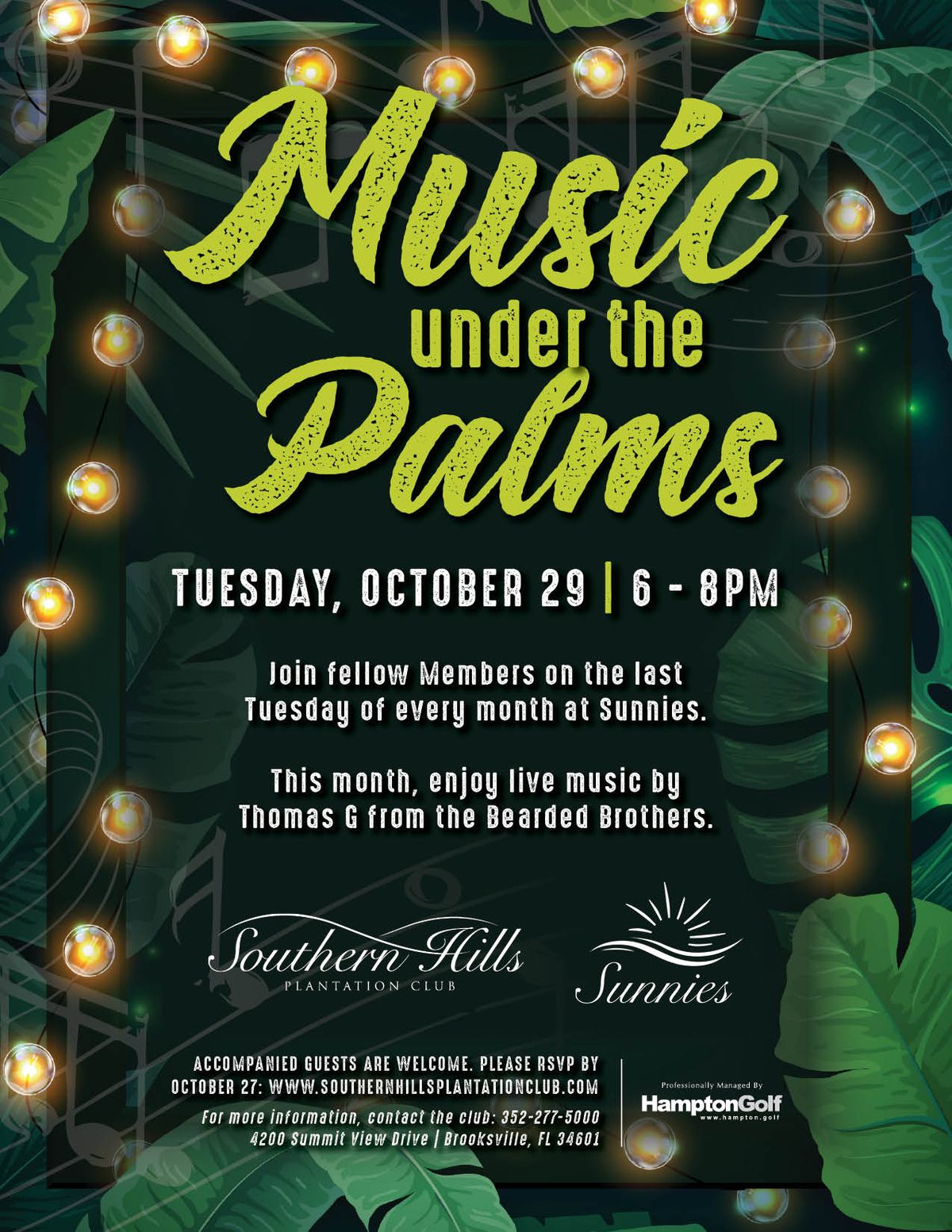 Music Under the Palms ft the Bearded Brothers (Member Event)