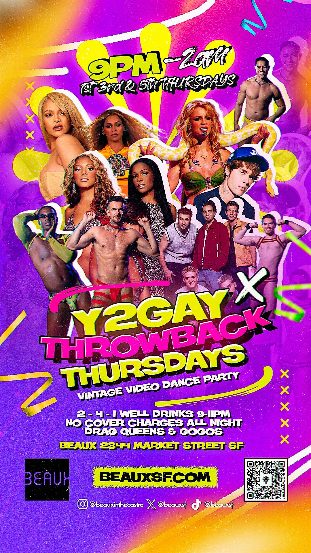 Y2GAY Throwback Thursdays vintage video dance party