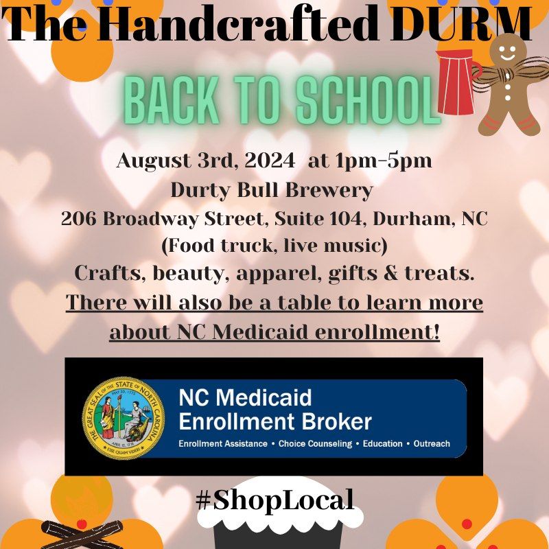 Handcrafted DURM Back to School market
