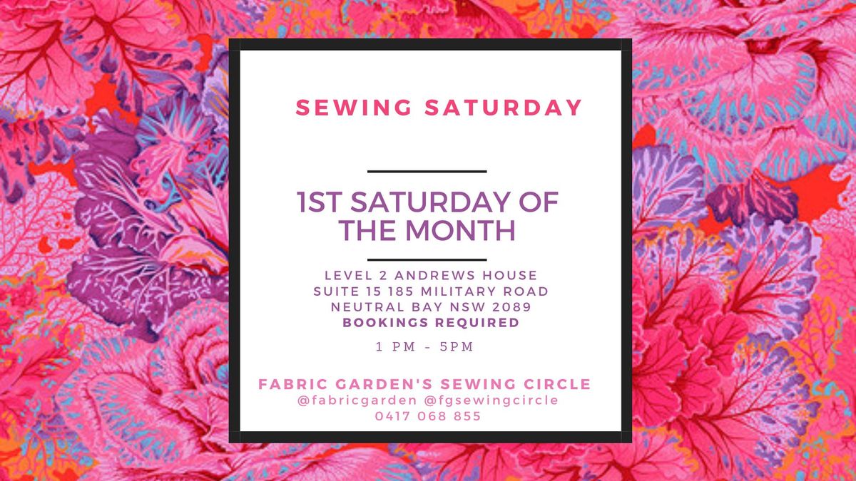 Sit and Sew | Fabric Garden's Sewing Circle | 1st Saturday of Month