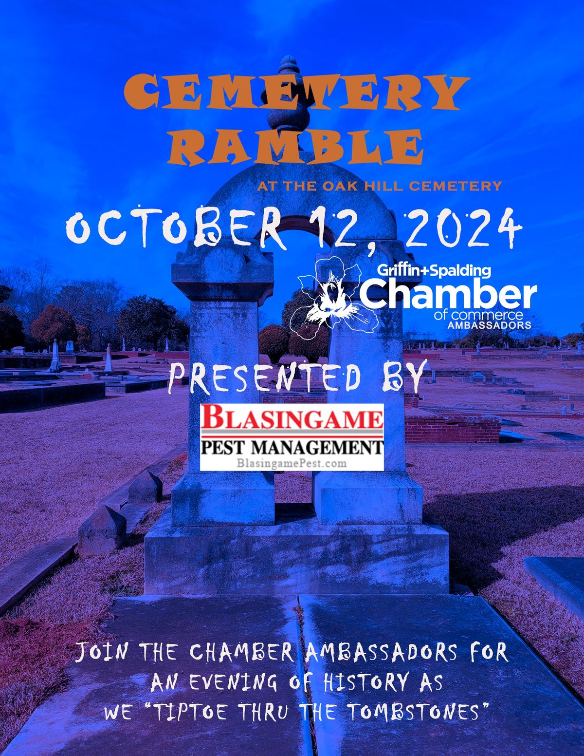 Cemetery Ramble Hosted by the Griffin Spalding Chamber of Commerce, Presented by Blasingame Pest Mgt