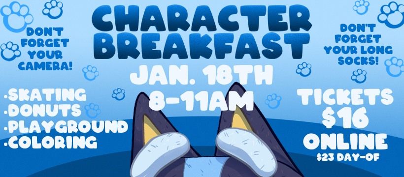 Blue Puppy Character Breakfast