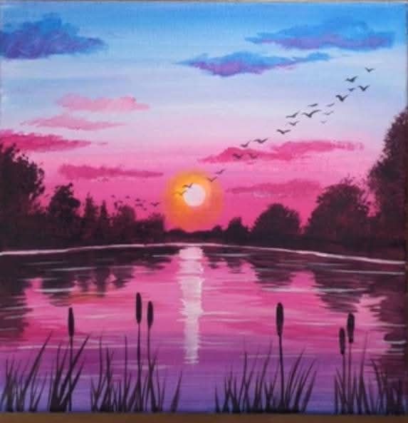 Oil Painting- Beginners Sunset