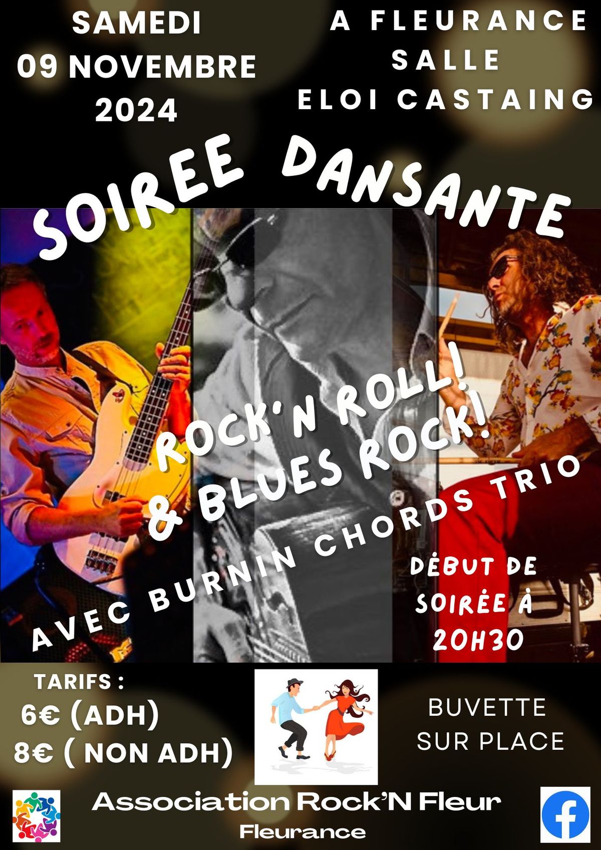 Soir\u00e9e Dansante avec le trio BURNIN CHORDS