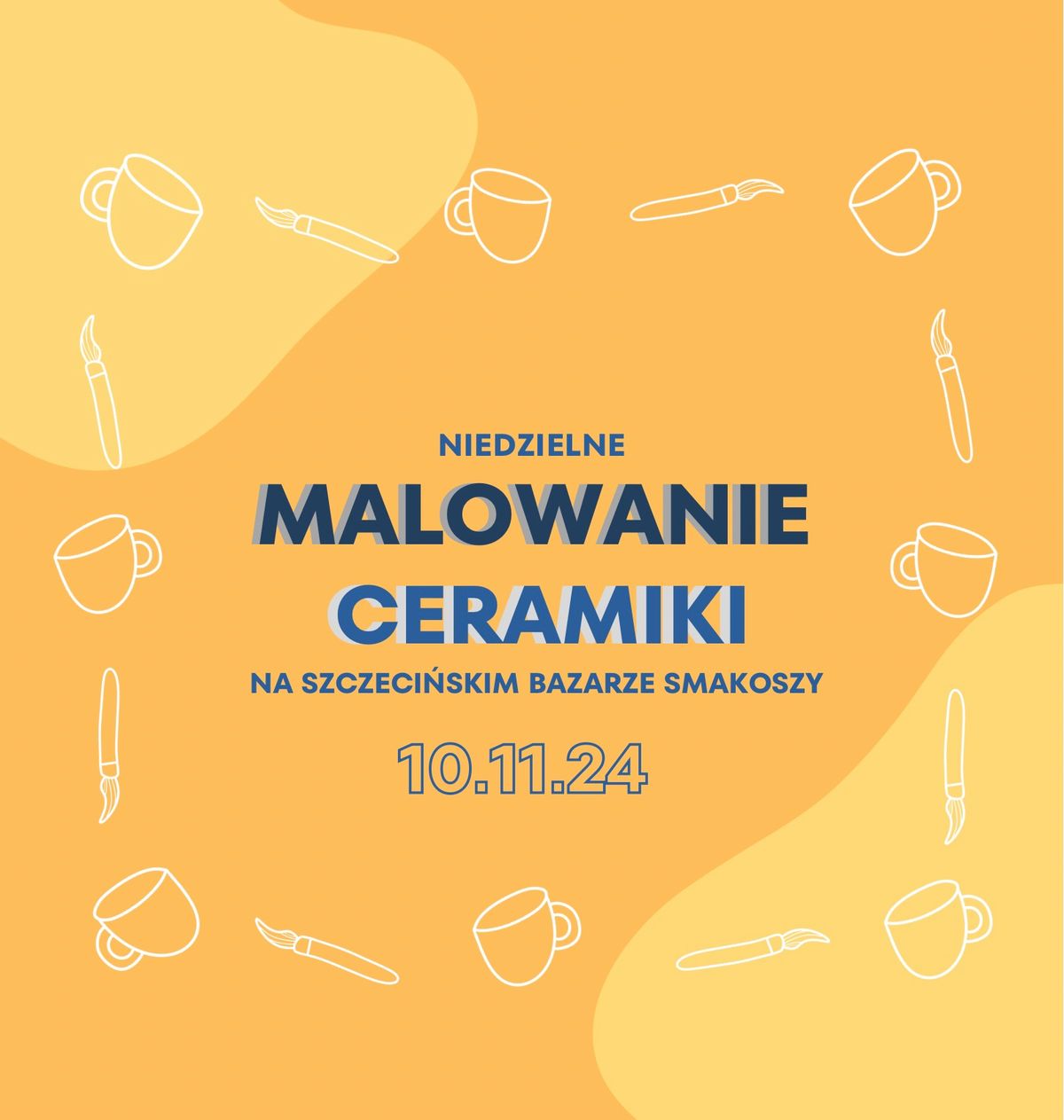 Malowanie ceramiki na Szczeci\u0144skim Bazarze Smakoszy