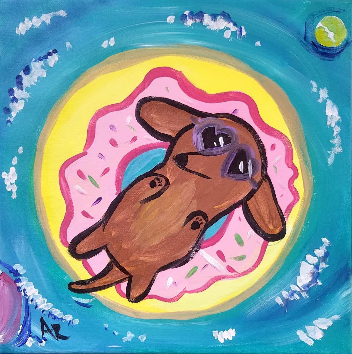 Creative Canvas for Kids - Pool Dog