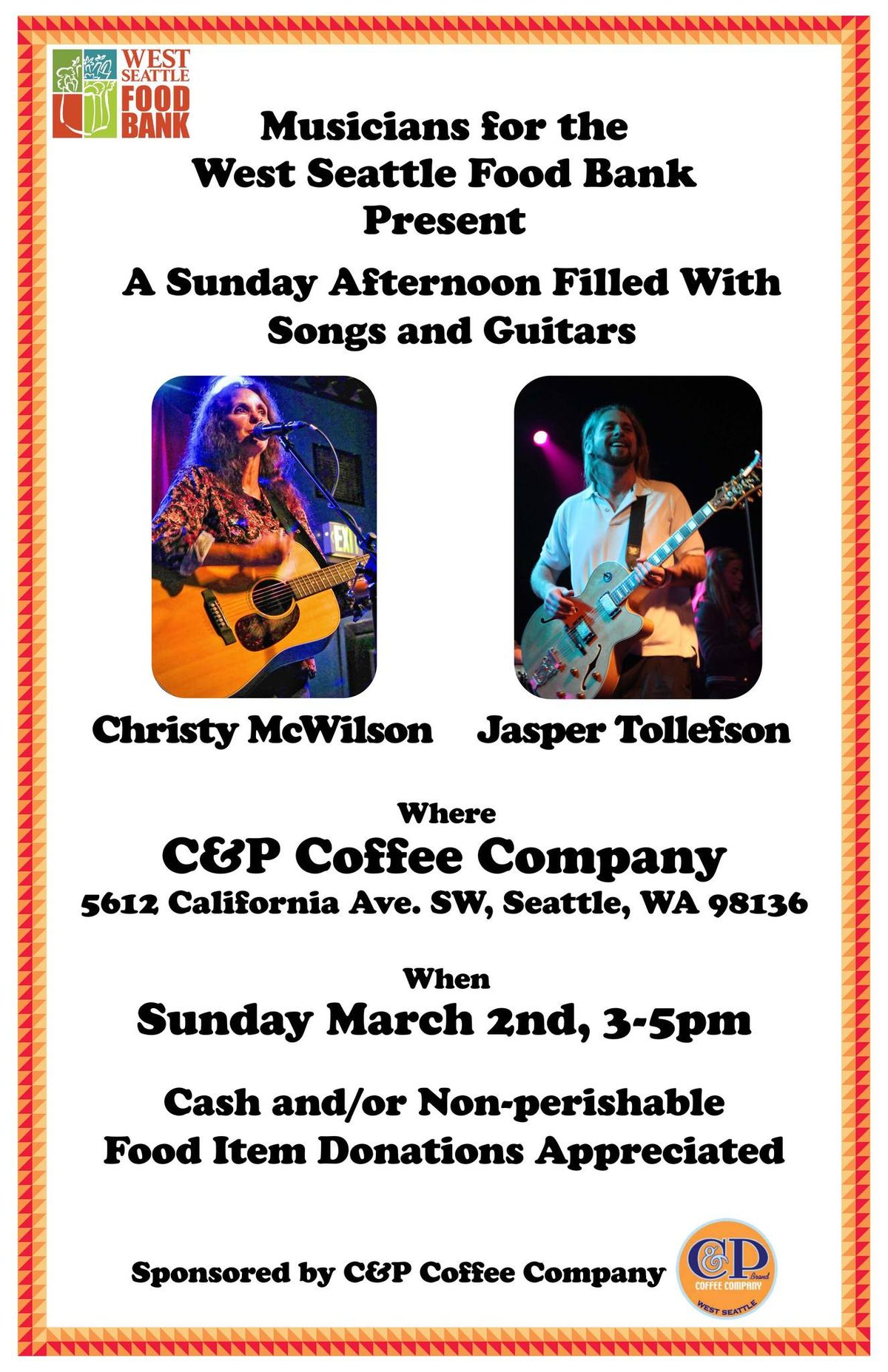 Christy McWilson\/Jasper Tollefson & friends at C&P Coffee