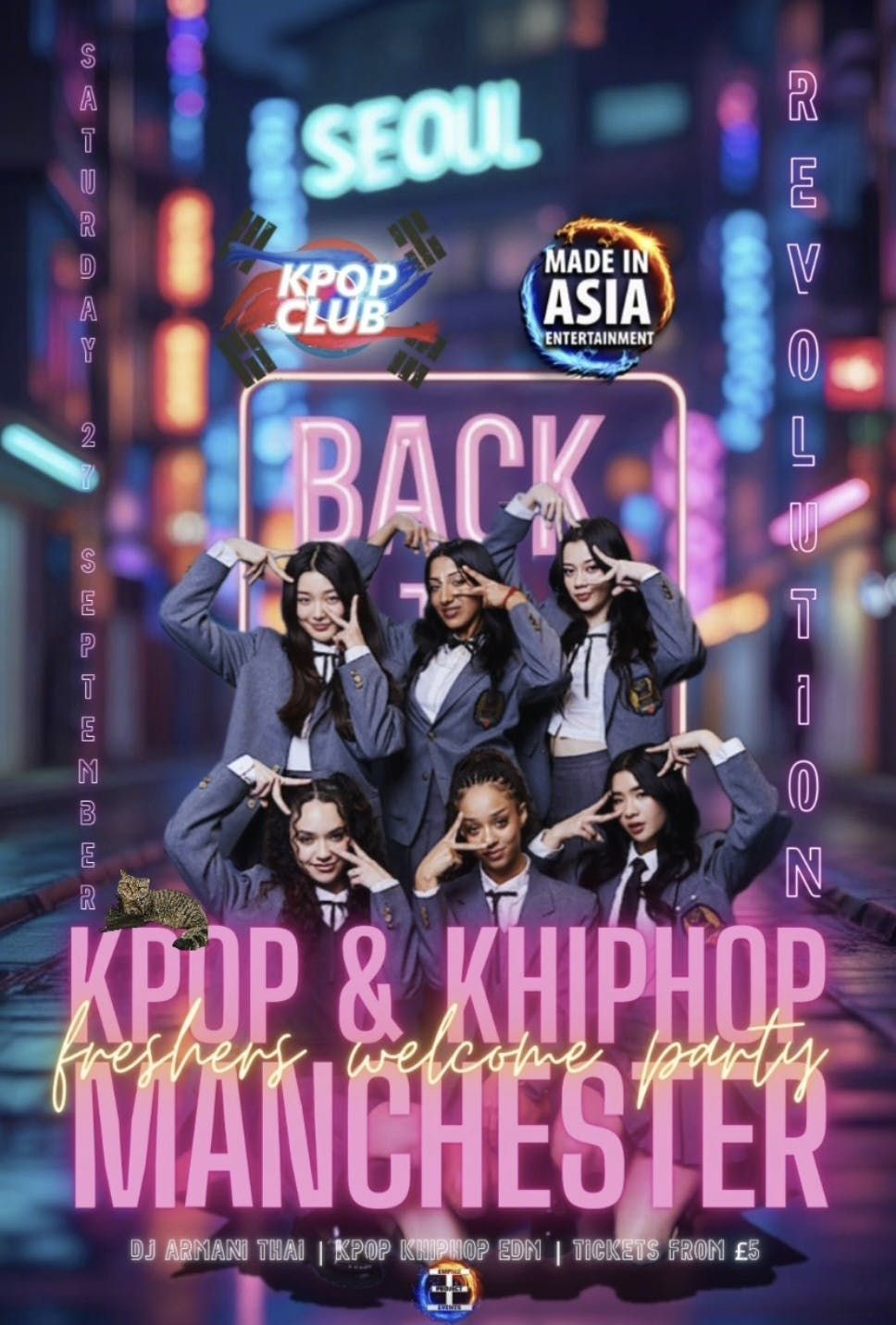 MANCHESTER Freshers KPop Party x Made In Asia Oriental Club Night: Back To School Rave with DJ Armani Thai | KPop KHipHop EDM | Tickets from \u00a35 | 27\/9\/25