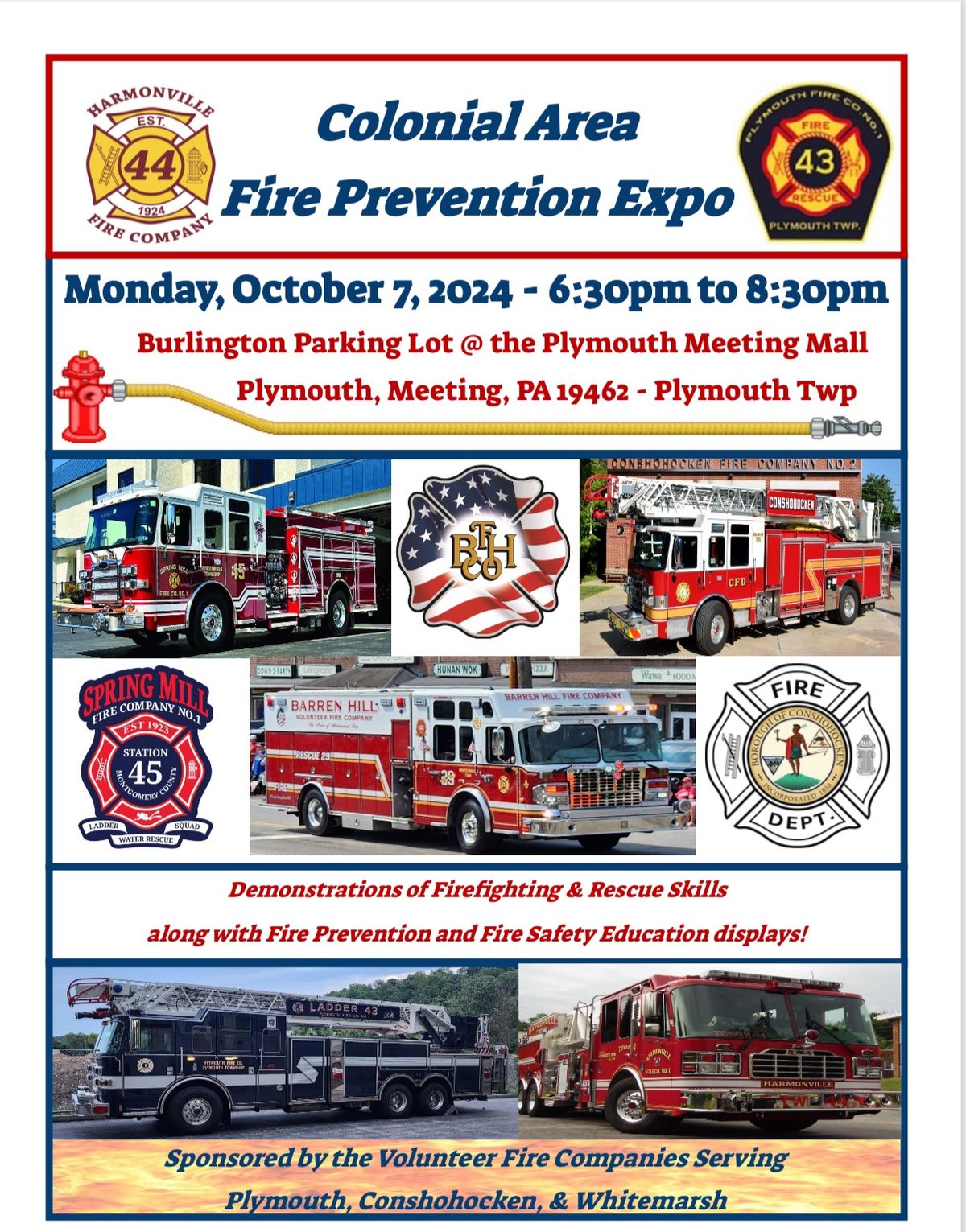 2024 Colonial Area Fire Prevention Expo, Plymouth Meeting Mall (500 W