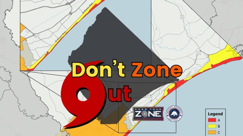 Hurricane Evacuation Zones Presentation, 141 707 Connector Rd, Myrtle