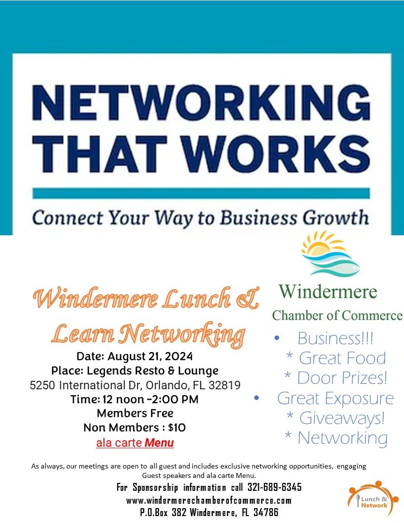 Windermere Lunch & Learn Business Networking 