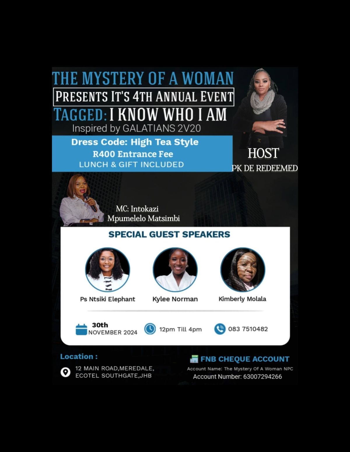 The Mystery Of A Woman's 4th Annual event 