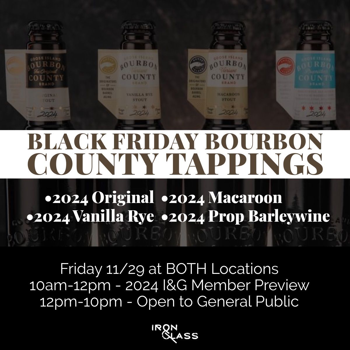 Black Friday Bourbon County Tappings at Iron&Glass