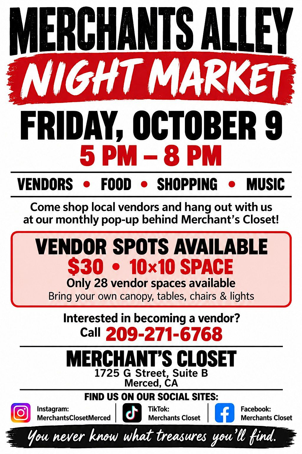 Merchants Alley Night Market – October 9