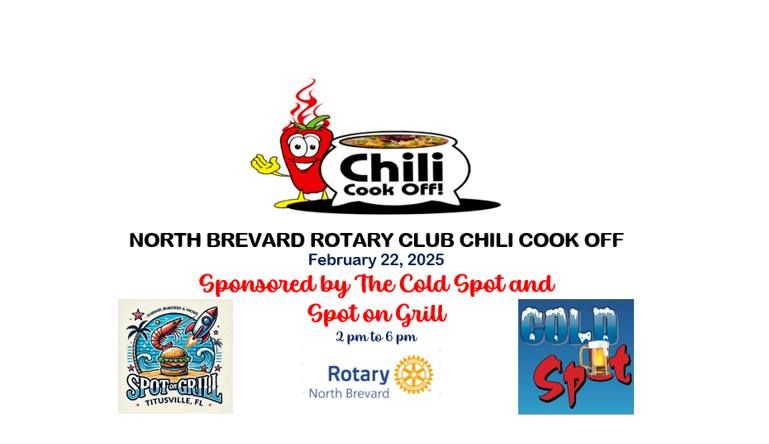 SAVE THE DATE FEBRUARY 22, 2025, NORTH BREVARD ROTARY CLUB CHILI COOKOFF