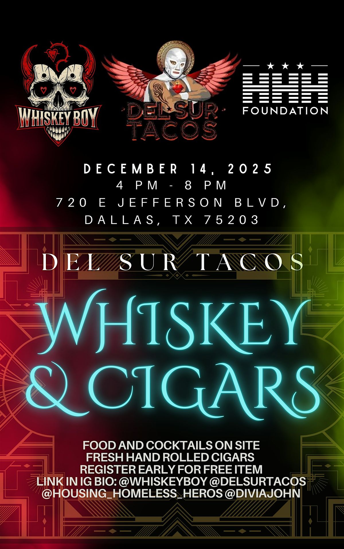 Whiskey and Cigars at Tacos Del Sur