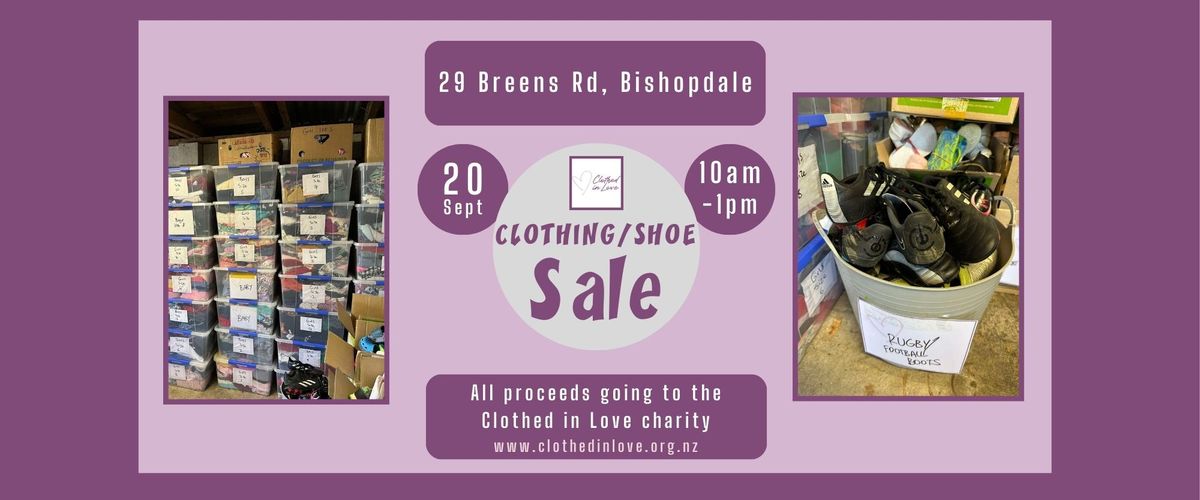 Clothing & Shoe Sale (Clothed in Love Fundraiser)