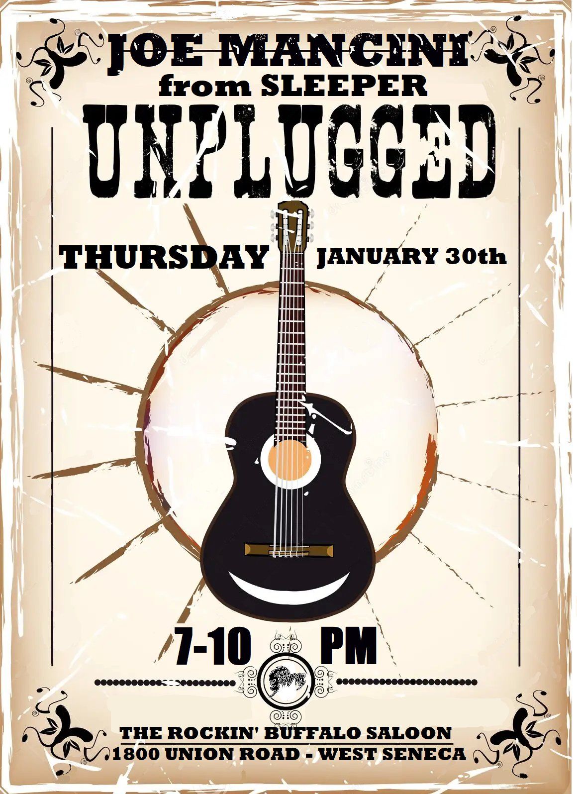 JOE MANCINI from SLEEPER Unplugged Thursday Acoustic Night January 30th 