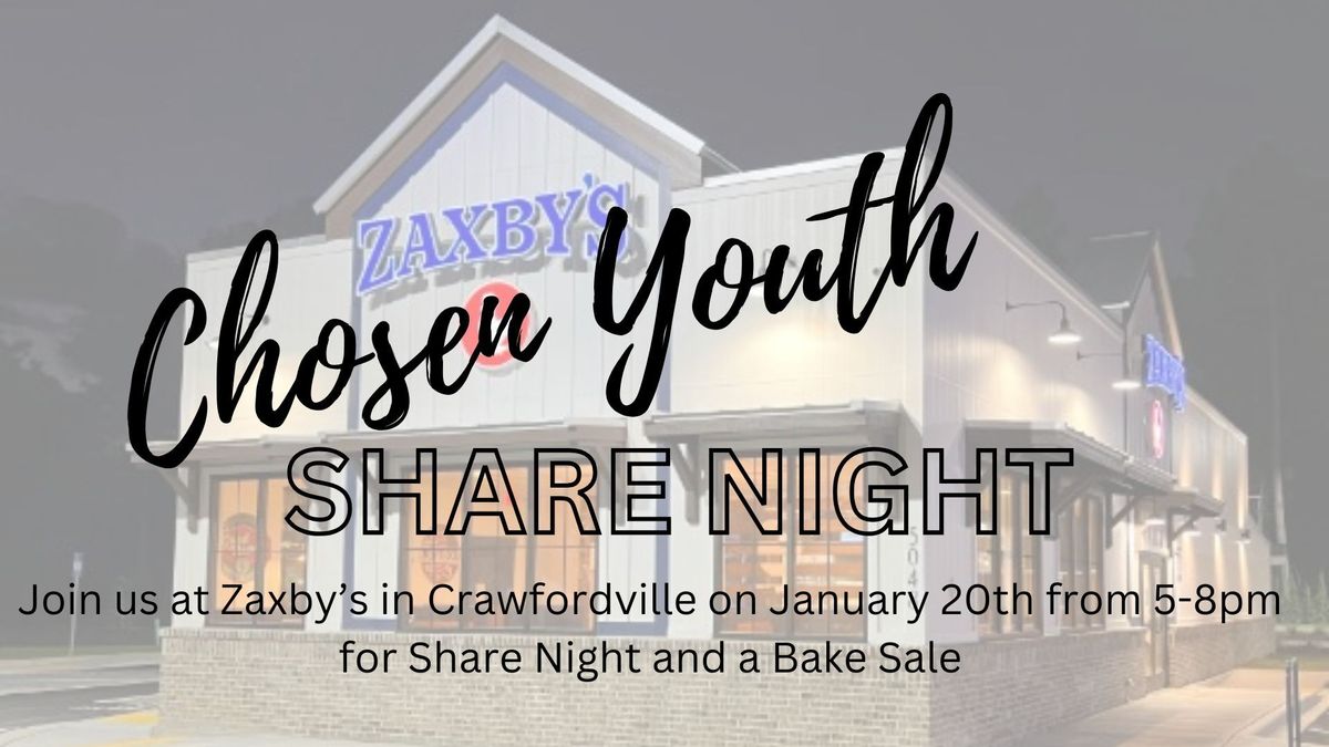 Chosen Youth Zaxby's Share Night 