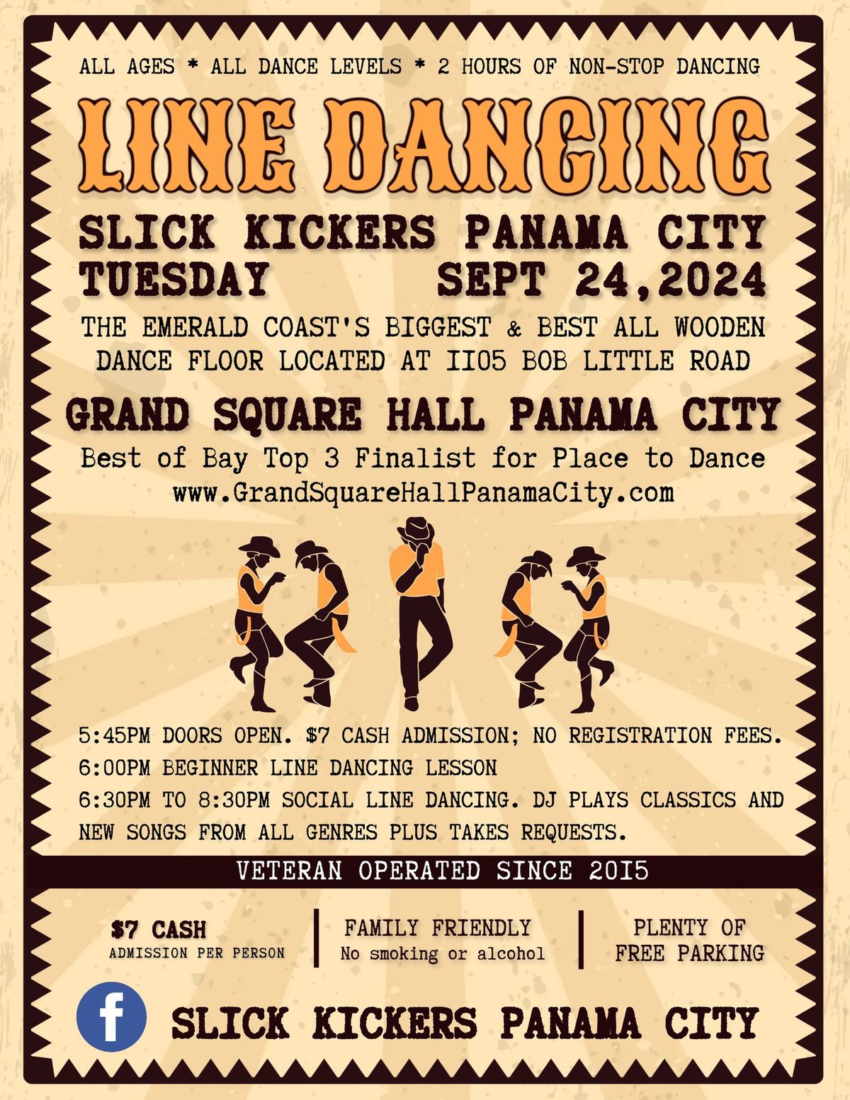 All Ages * All Dance Levels * Beginner Line Dancing Lesson