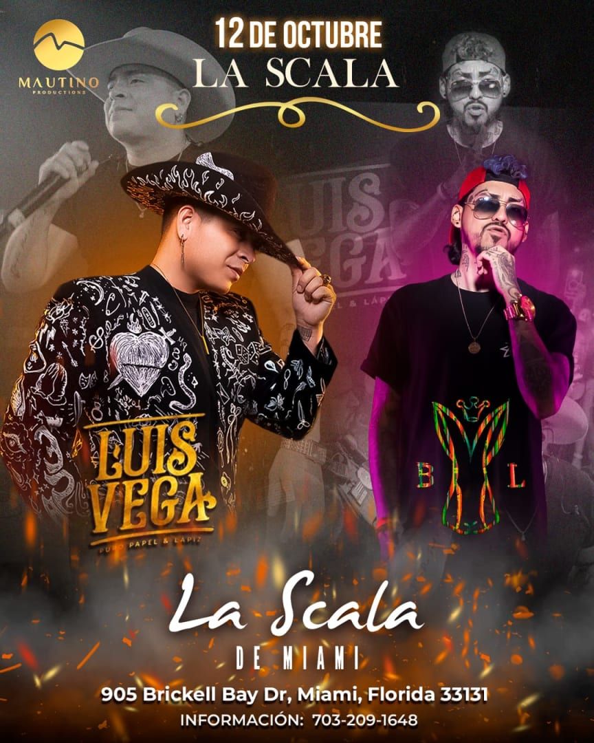 Luis Vega and Bonny Lovy at La Scala de Miami in The Four Ambassadors