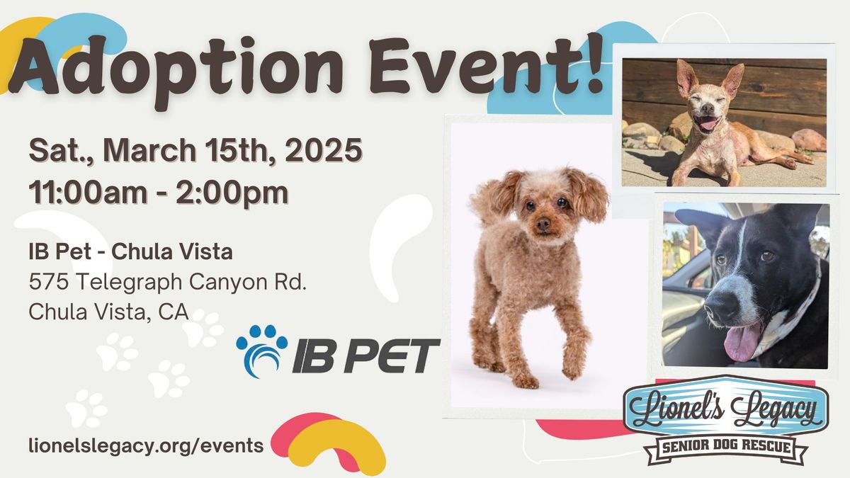 IB Pet Chula Vista - Adoption Event