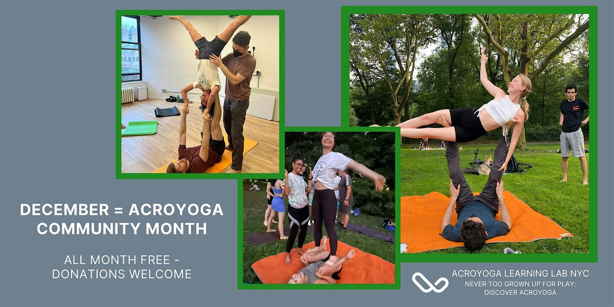 Acroyoga Learning Lab - Community Month Tuesday (December)