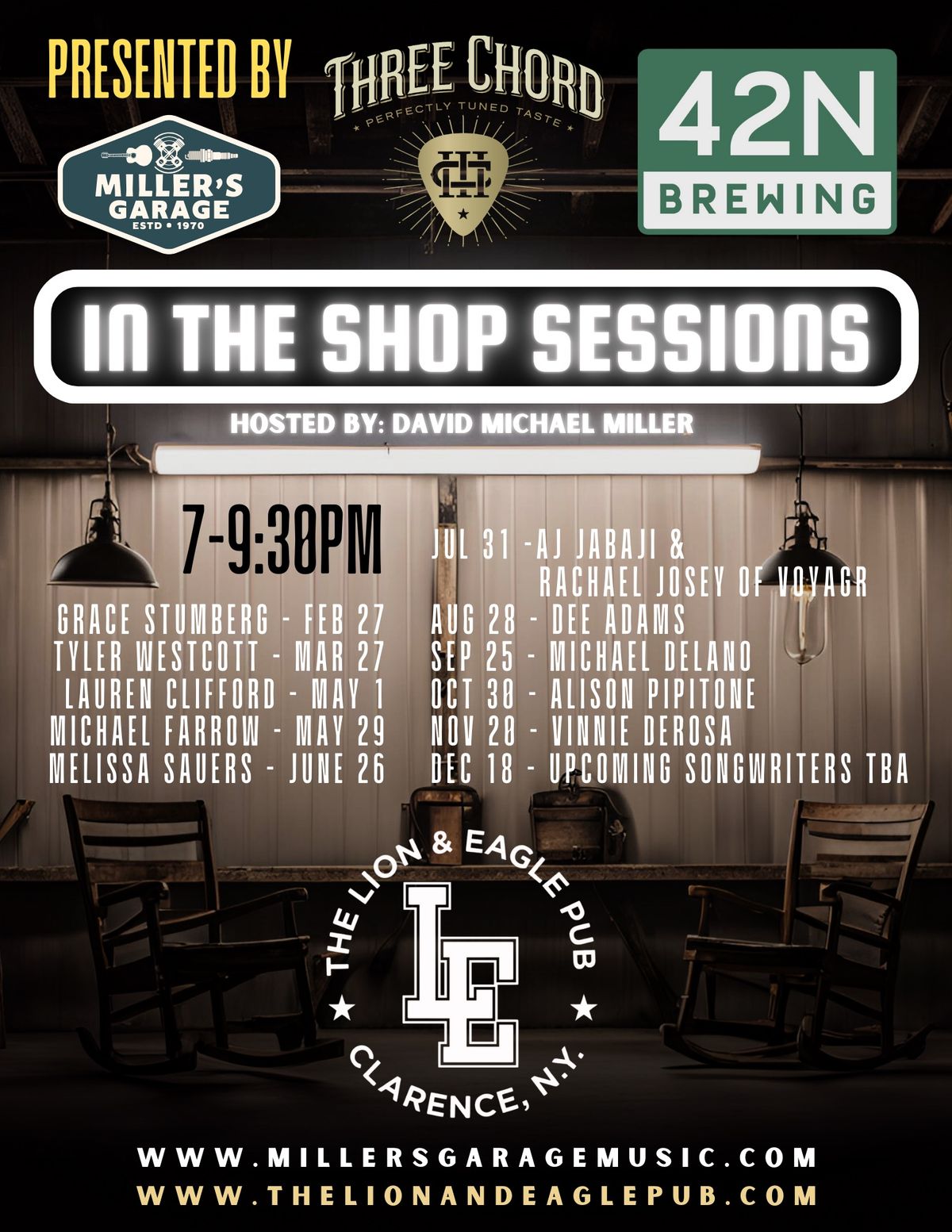 In The Shop Sessions wsg Grace Stumberg sponsored by Three Chord Bourbon and 42 North