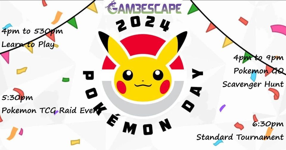2024 Pokemon Day at Gam3Escape, 57 Shipman Street, Hilo, HI, United
