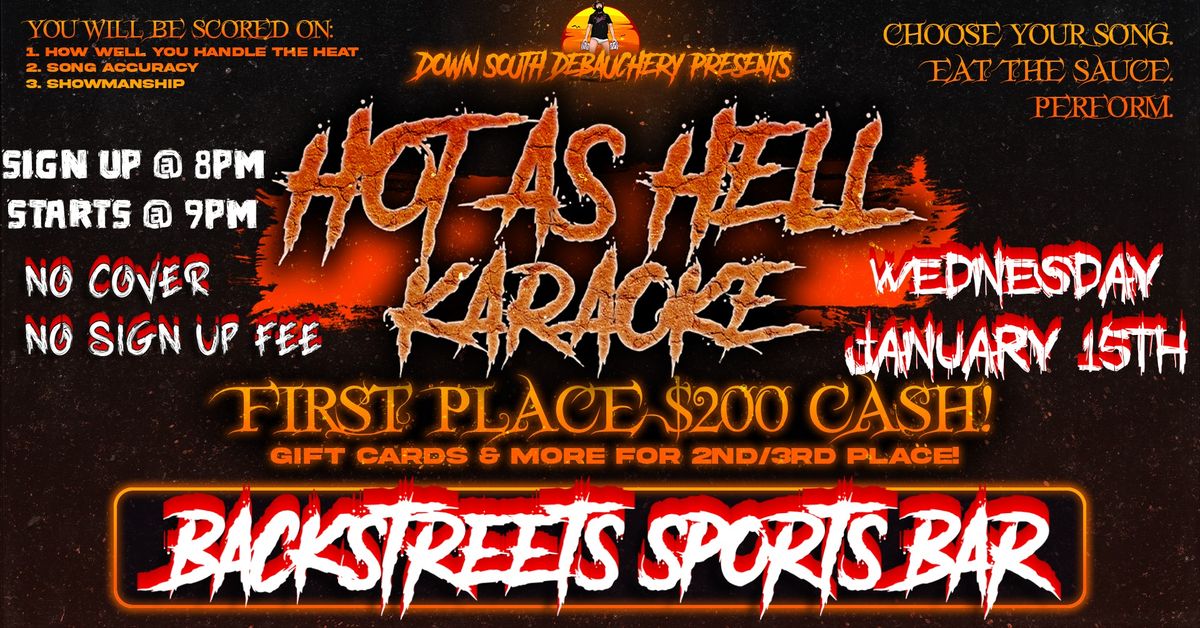 Hot as Hell Karaoke ($200 CASH PRIZE)