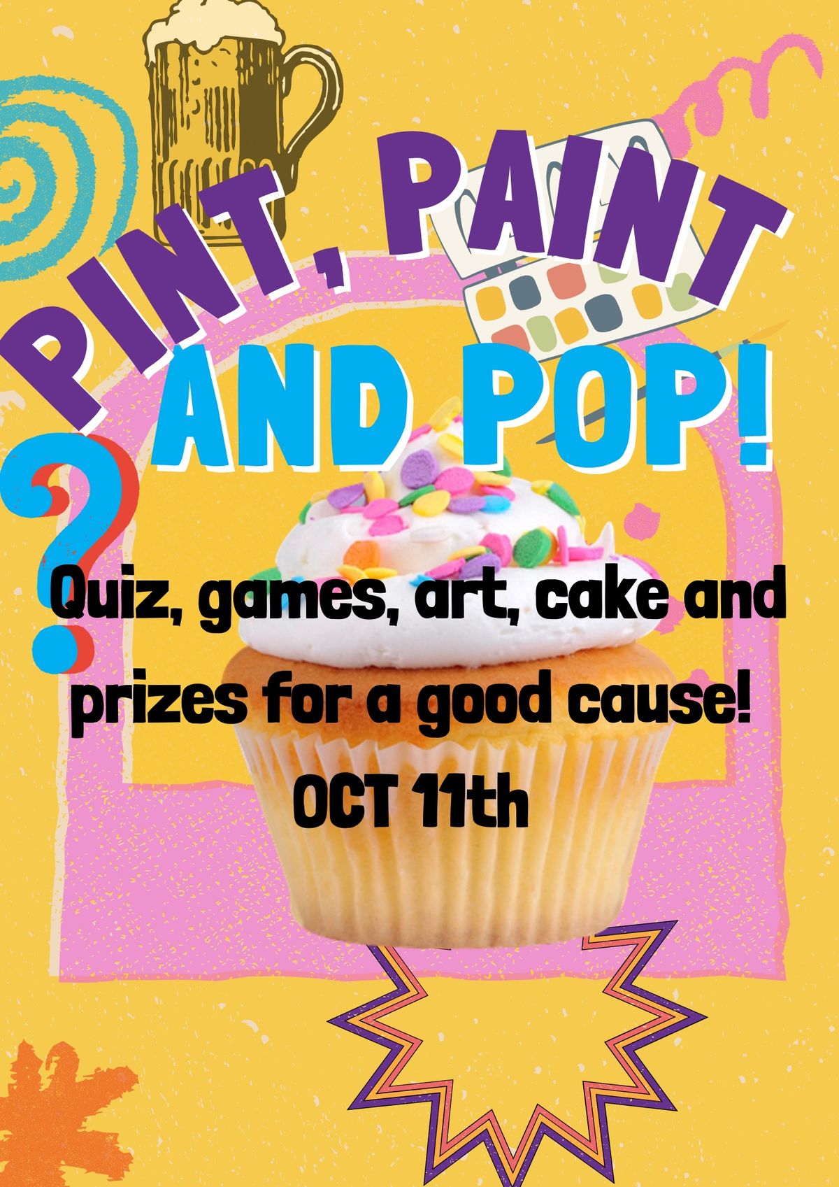 Pint paint and pop fundraiser 