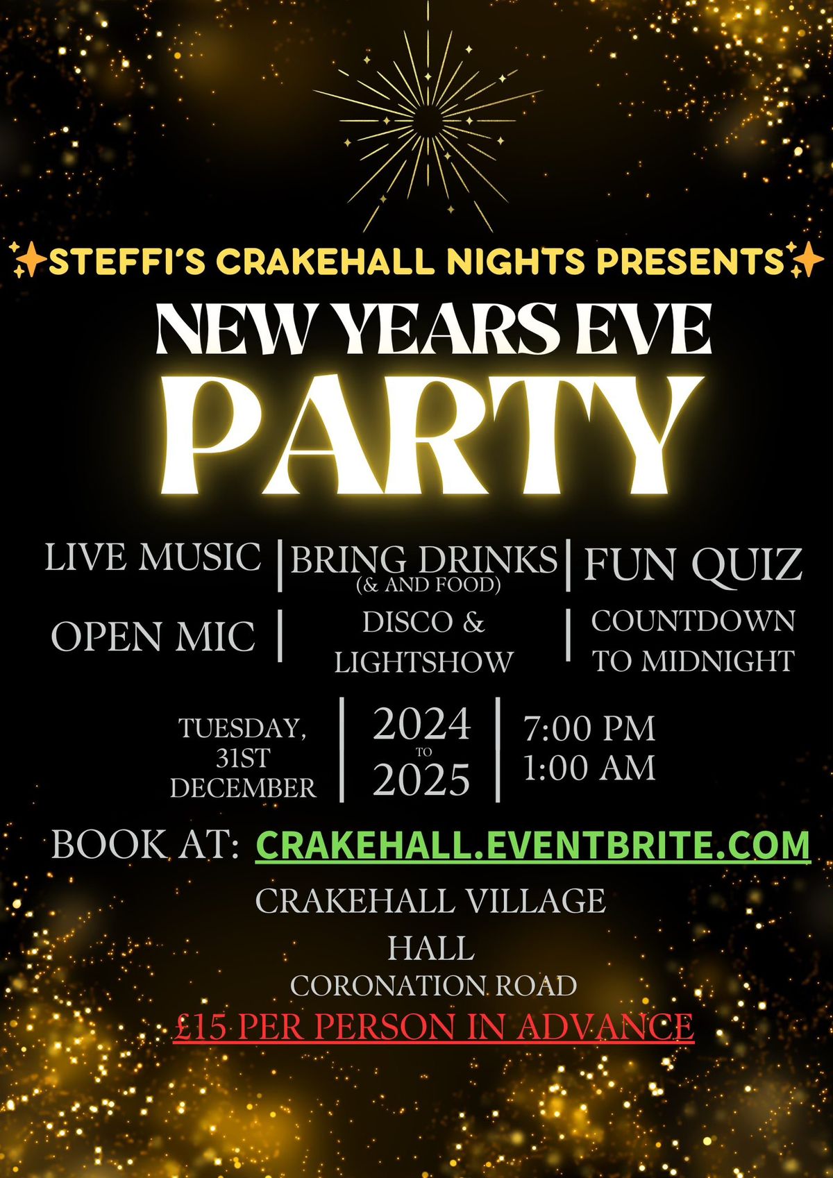 Crakehall New Years Eve Party