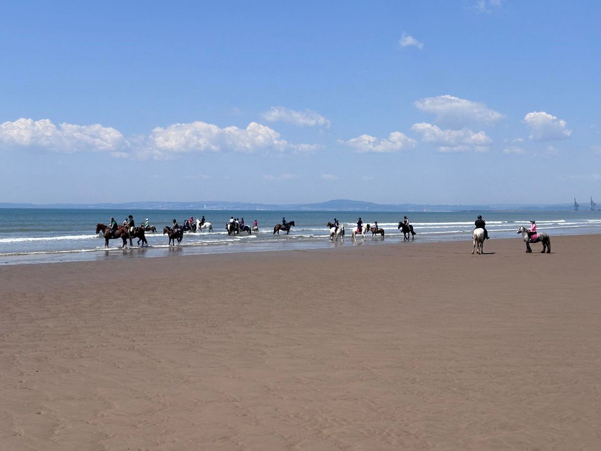 Kenfig Beach - Hunt Charity Ride in aid of Cancer Research Wales- Kenfig Ind Estate - SA13 2PE