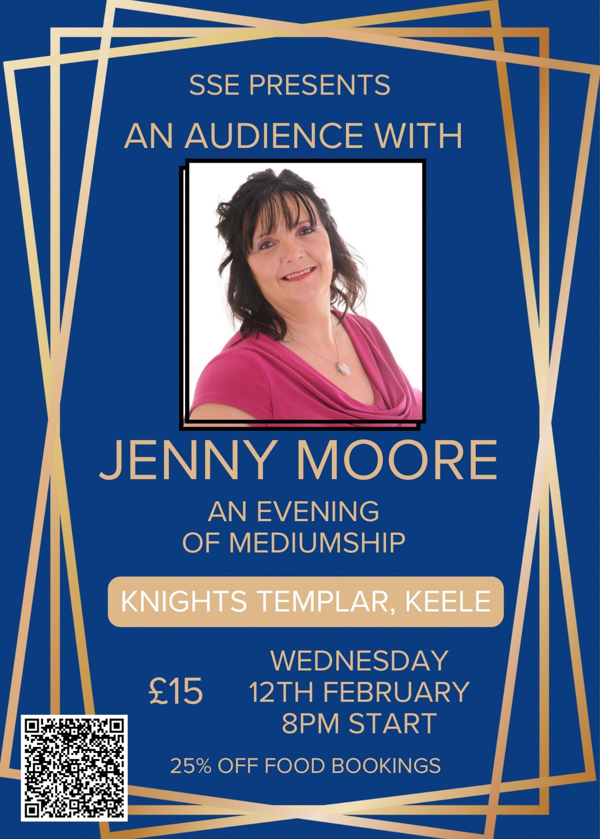 An Audience with Jenny Moore at The Knights Templar (Keele)