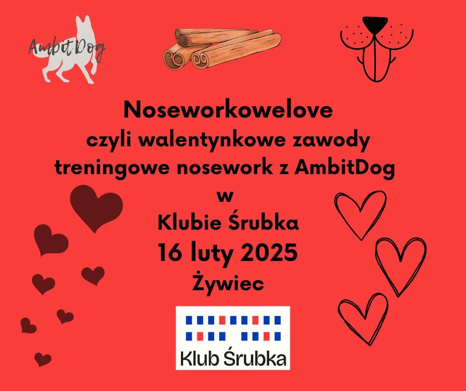 Noseworkowelove- waletynkowe zawody treningowe nosework z AmbitDog w Klubie \u015arubka