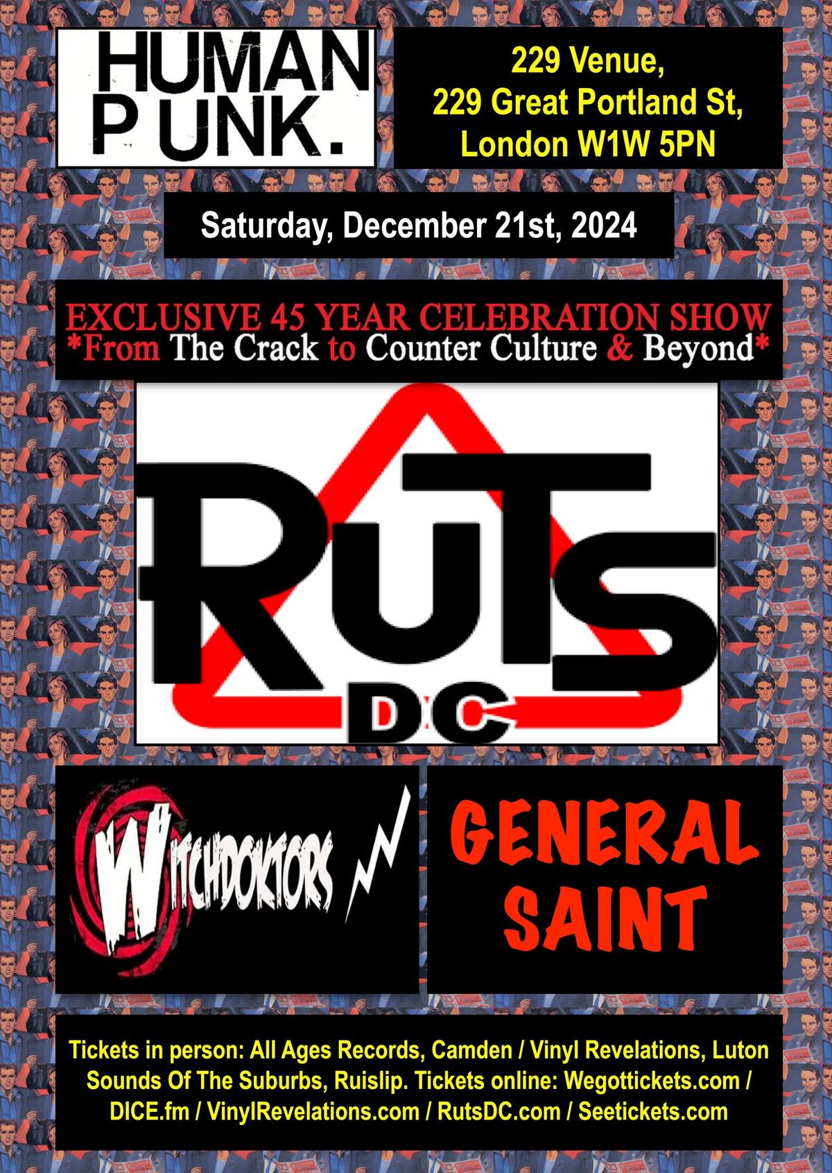 Ruts DC - 45th Anniversary Concert. From The Crack to Counter Culture and beyond, 229 Venue, London